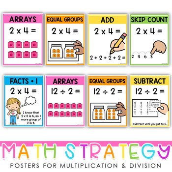 Multiplication and Division Math Strategy Posters | TPT