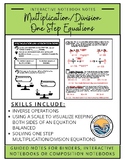 Multiplication and Division One Step Equations