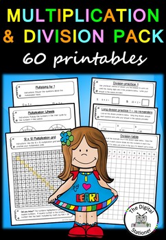 Preview of Multiplication and Division Pack – 60 worksheets/printables