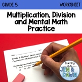 Multiplication and Division - Practice Worksheets (Grade 5)