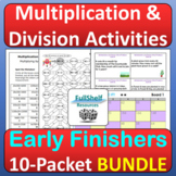 Multiplication and Division Printable Review Activities 4t