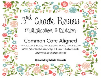 Preview of Multiplication and Division Review