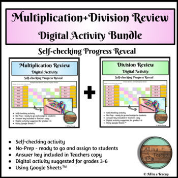 Preview of Multiplication and Division Review Digital Activity Mini Bundle