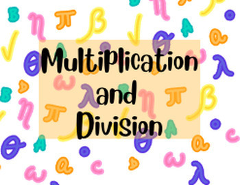 Preview of Multiplication and Division Review / Vocabulary 