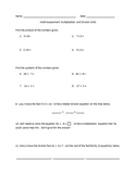 Multiplication and Division Skills Assessment- Editable