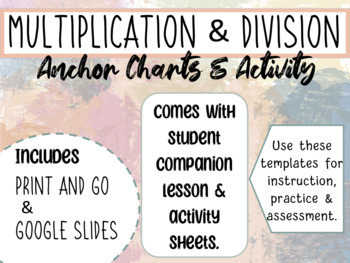Preview of Multiplication and Division Strategies Anchor Charts