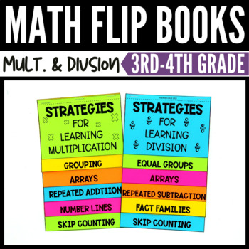 Preview of Multiplication and Division Strategies Flip Book Bundle