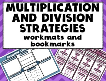 Preview of Multiplication and Division Strategies - Work Mats and bookmarks