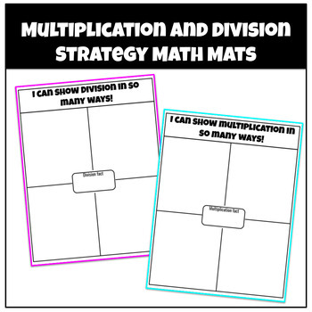 Preview of Multiplication and Division Strategy Math Mats 