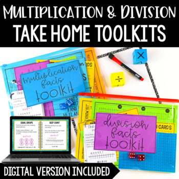 Preview of Multiplication and Division Take Home Toolkit Printables with Google Slides