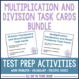 Multiplication and Division Task Cards | Test Prep Bundle