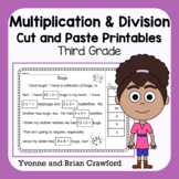 Multiplication and Division Third Grade Cut and Paste Printables