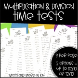 Multiplication and Division Time Tests || Fact Fluency