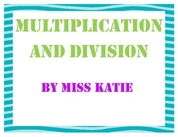 Preview of Multiplication and Division  My Math 3rd Grade Vocabulary Posters