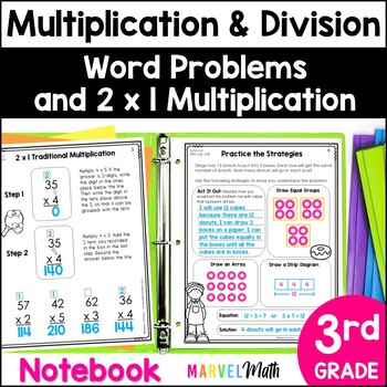 Preview of Multiplication and Division Word Problems, 2 digit by 1 digit Multiplication