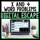 Multiplication and Division Word Problems DIGITAL Math Esc