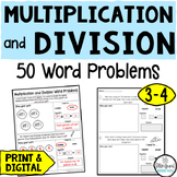 Multiplication and Division Word Problems - Digital and Print - Equal Groups
