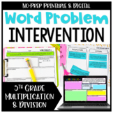Multiplication and Division Word Problems {No Prep Intervention}