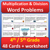 Multiplication and Division Word Problems Task Cards and W