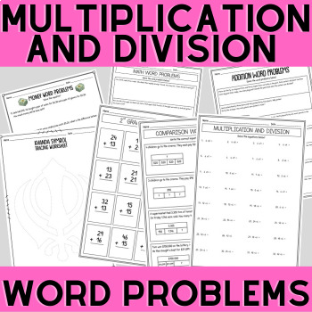 Preview of Multiplication and Division Word Problems Worksheets | 2nd Grade | Math