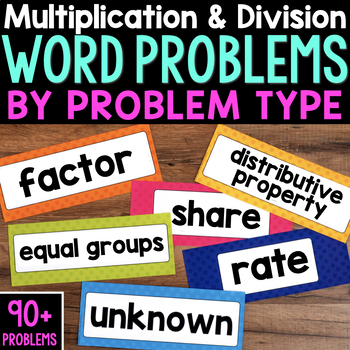 Preview of Multiplication Word Problems 3rd grade by Problem Type, Division Word Problems