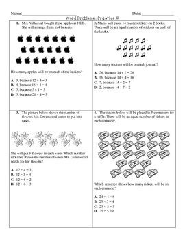 staar multiplication and division word problems for 3rd