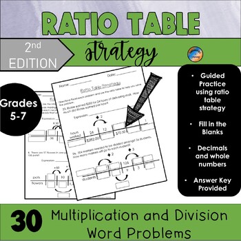 Preview of Multiplication and Division Word Problems using Ratio Table Strategy 2nd Edition
