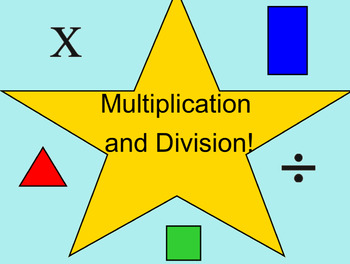 Preview of Multiplication and Division Work