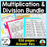 Multiplication and Division Worksheet Bundle