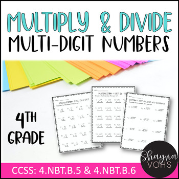 multiplication and division worksheets 4th grade by shayna vohs