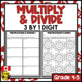 Multiplication and Division Worksheets | 3 by 1 digit with