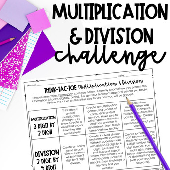 Preview of Multiplication and Division for Gifted Students AIG Enrichment
