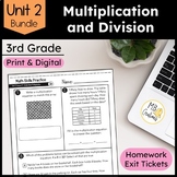 3rd Grade Multiplication & Division Worksheet & Exit Ticke