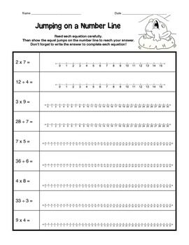 number line division teaching resources teachers pay teachers