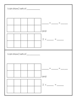 Multiplication and Repeated Addition on Ten Frames Booklet | TpT