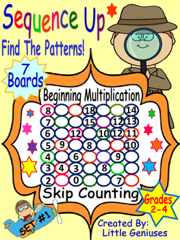 Preview of Multiplication and Skip Counting Pattern Puzzle Boards