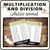 Multiplication and division posters Australian animals