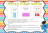 Multiplication array and groups of flash cards