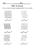 Multiplication array template (Tree leaves theme) :4-10 sq
