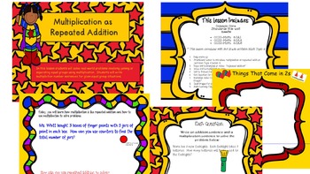 Preview of Multiplication as Repeated Addition - EnVision Math Lesson 4-1