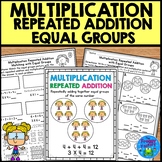 Multiplication as Repeated Addition Equal Groups Worksheets