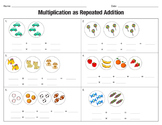 repeated addition worksheets teachers pay teachers