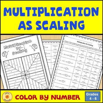 Preview of Multiplication as Scaling Color by Number and Easel Assessment