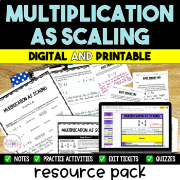 Preview of Multiplication as Scaling - Digital & Printable
