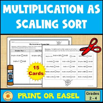 Multiplication as Scaling Sort Activity with Easel Option by CarolJ ...