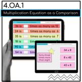 Multiplication as a Comparison 4.OA.1  {Google Slides}