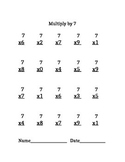 Multiplication by 7s for general and special ed practice