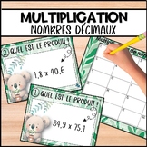 Multiplication de nombres décimaux Cartes à tâches