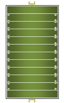 Preview of Multiplication facts FOOTBALL game - Practice x2 through x10 facts