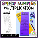 Multiplication facts Speed Numbers Booklet - multiplying b